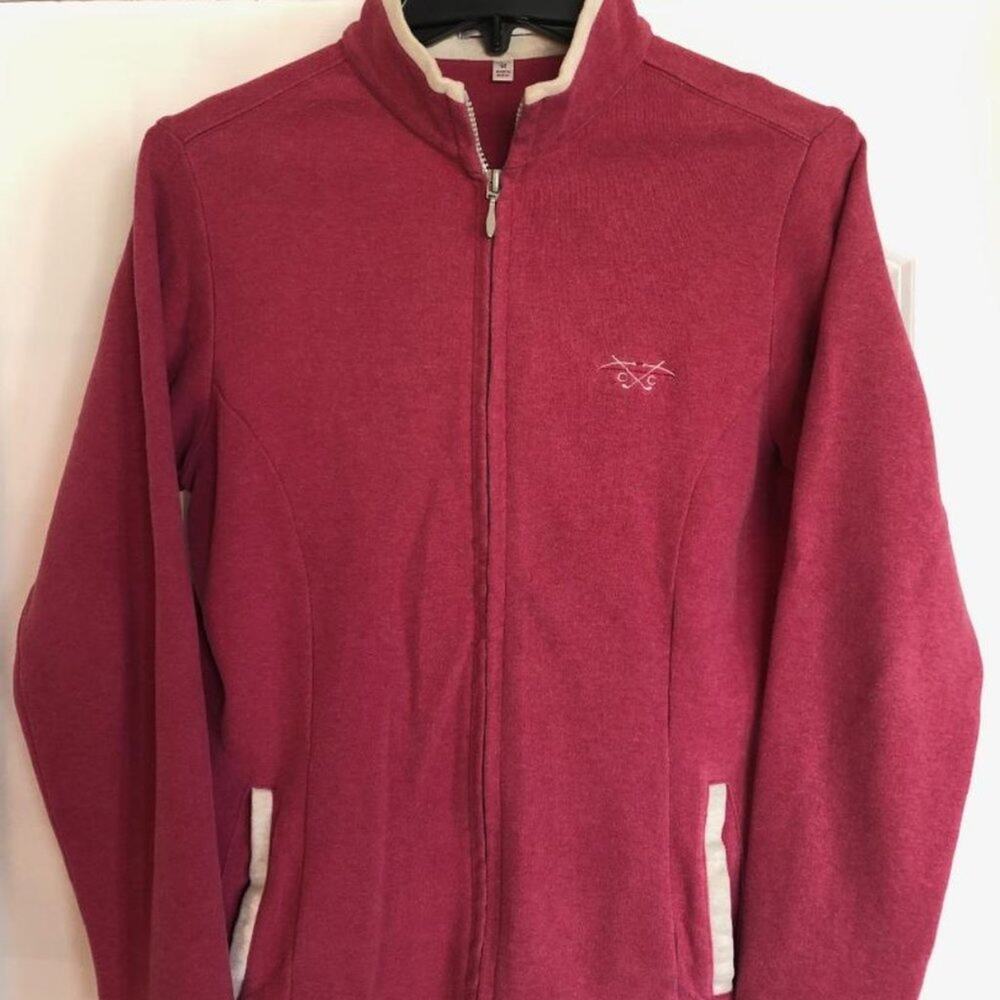 Peter Millar Women's Pink Full Zip Long Sleeve Golf Sweatshirt Size Medium